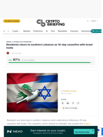 Residents return to southern Lebanon as 10-day ceasefire with Israel holds