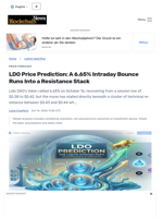 LDO Price Prediction: A 6.65% Intraday Bounce Runs Into a Resistance Stack - Blockchain.News
