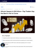 Altcoin Season Is Still Alive—Top Traders Say the Best Is Yet to Come