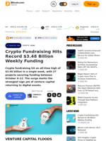 Crypto Fundraising Hits Record $3.48 Billion Weekly Funding – Crypto News Bitcoin News
