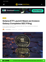 Solana ETF Launch Nears as Invesco Galaxy Completes SEC Filing