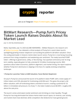 BitMart Research—Pump.fun's Pricey Token Launch Raises Doubts About Its Market Lead