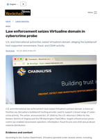 Law enforcement seizes Virtualine domain in cybercrime probe - Blockchain.News
