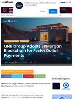 QNB Group Adopts JPMorgan Blockchain for Faster Dollar Payments | Live Bitcoin News