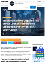Stablecoin News: Japan’s Top Banks Launch Yen-Backed Stablecoin Pilot Under FSA Supervision | Live Bitcoin News