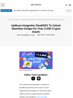 UpMuun Integrates StealthEX To Unlock Seamless Swaps For Over 2,000 Crypto Assets
