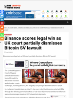 Binance scores legal win as UK court partially dismisses Bitcoin SV lawsuit - The Crypto News Wire