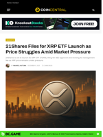 21Shares Files for XRP ETF Launch as Price Struggles Amid Market Pressure - CoinCentral