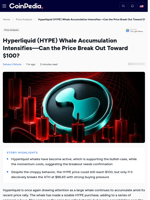Hyperliquid (HYPE) Whale Accumulation Intensifies—Can the Price Break Out Toward $100?