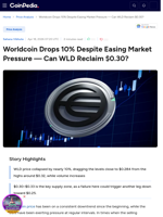 Worldcoin Drops 10% Despite Easing Market Pressure — Can WLD Reclaim $0.30?