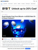 Zcash (ZEC) Breaks Free From Bitcoin: What Next?