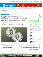 Crypto Growth Outpaces Internet Era, Says $1.6 Trillion Franklin Templeton on CNBC ⋆ ZyCrypto