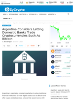 Argentina Considers Letting Domestic Banks Trade Cryptocurrencies Such As Bitcoin ⋆ ZyCrypto