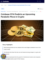 Coinbase CFA Predicts an Upcoming Parabolic Move in Crypto 