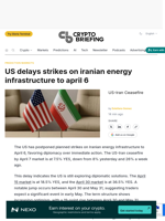 US delays strikes on iranian energy infrastructure to april 6