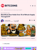 BlackRock Bitcoin ETF Sees $970M Inflow, Tops 3% of BTC Supply