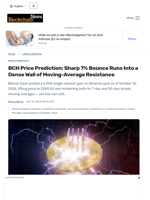 BCH Price Prediction: Sharp 7% Bounce Runs Into a Dense Wall of Moving-Average Resistance - Blockchain.News