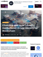 Chainlink and GLEIF Launch Institutional-Grade Identity for Blockchain | Live Bitcoin News