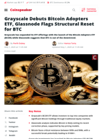 Grayscale Debuts Bitcoin ETF, Glassnode Signals BTC Reset