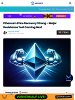 Ethereum Price Recovery Strong – Major Resistance Test Coming Next