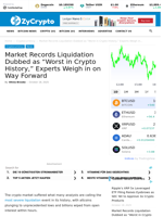 Market Records Liquidation Dubbed as “Worst in Crypto History,” Experts Weigh in on Way Forward ⋆ ZyCrypto