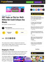 XRP Trader on Thin Ice: Multi-Million Bet Could Collapse Any Minute