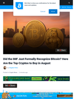 Best Crypto to Buy after Historical Pivot from IMF on Bitcoin