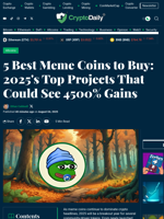 5 Best Meme Coins to Buy: 2025's Top Projects That Could See 4500% Gains - Crypto Daily