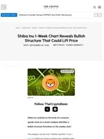 Shiba Inu 1-Week Chart Reveals Bullish Structure That Could Lift Price