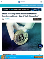 Bitcoin Sees Long-Term Holders Sell As Short-Term Buyers Step In - Sign Of Rally Exhaustion?