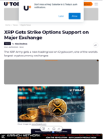 XRP Gets Strike Options Support on Major Exchange