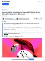 Is Bitcoin Price Dropping Below $100,000 Soon?
