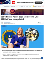 SEC’s Hester Peirce Says Memecoins Like $TRUMP