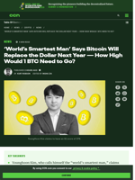 ‘World’s Smartest Man’ Says Bitcoin Will Replace the Dollar in 2026 — How? | CCN.com