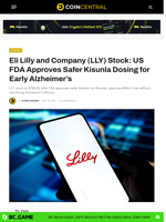 Eli Lilly and Company (LLY) Stock: US FDA Approves Safer Kisunla Dosing for Early Alzheimer’s