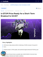 Is QTUM Price Ready for a Short-Term Breakout to $4.60?