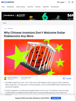 Why Chinese Investors Don't Welcome Dollar Stablecoins Any More - BeInCrypto