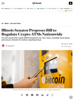 Illinois Senator Proposes Bill to Regulate Crypto ATMs Nationwide - Decrypt