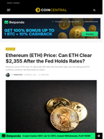 Ethereum (ETH) Price: Can ETH Clear $2,355 After the Fed Holds Rates? - CoinCentral