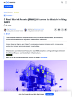 3 RWA Crypto to Watch In May 2025