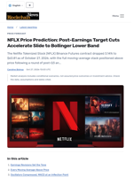 NFLX Price Prediction: Post-Earnings Target Cuts Accelerate Slide to Bollinger Lower Band - Blockchain.News