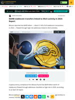 $649B stablecoin transfers linked to illicit activity in 2024: Report