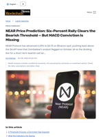NEAR Price Prediction: Six-Percent Rally Clears the Bearish Threshold — But MACD Conviction Is Missing - Blockchain.News