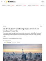 Oil shock, war risk keep crypto investors on sidelines: Grayscale