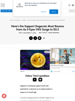 Here’s the Support Dogecoin Must Bounce from As It Eyes 114% Surge to $0.3