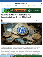 Could Ozak AI’s Presale Be the Best Opportunity in AI Crypto This Year?