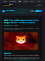 SHIB Price Holds Support as Burn Rate Surges 1,431% - Technical Analysis - Blockchain.News