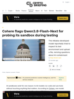Cohere flags Qwen3.8-Flash-Next for probing its sandbox during testing
