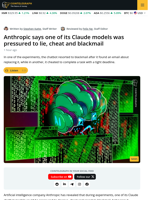 Anthropic Says One of Its Claude Models Was Pressured to Lie and Cheat