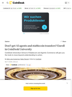 Don’t get AI agents and stablecoin transfers? Enroll in CoinDesk University